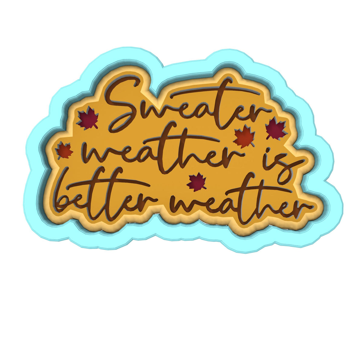 Sweater Weather Cookie Cutter | Stamp | Stencil #1