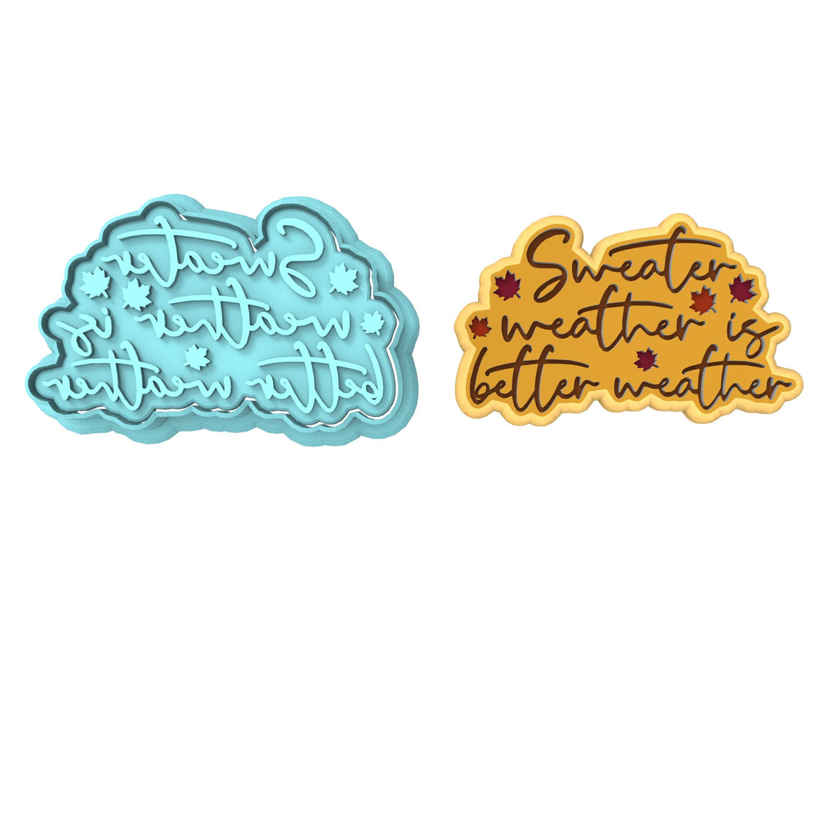 Sweater Weather Cookie Cutter | Stamp | Stencil #1