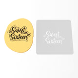 Sweet Sixteen Cookie Cutter | Stamp | Stencil #1