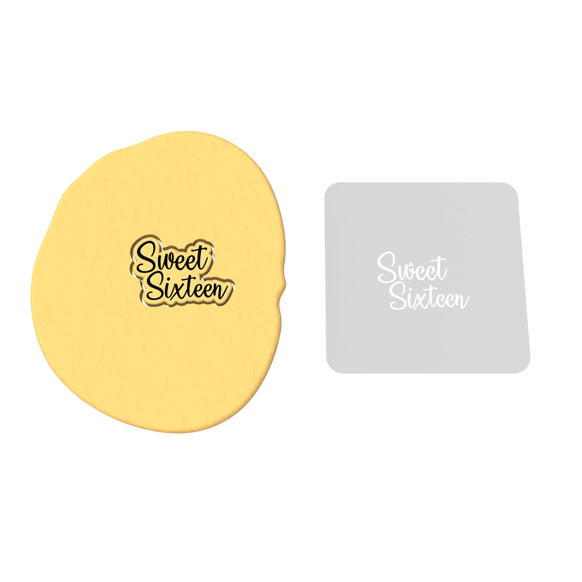 Sweet Sixteen Cookie Cutter | Stamp | Stencil #2