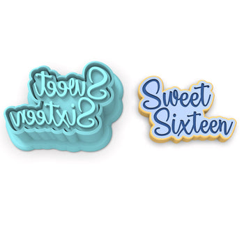 Sweet Sixteen Cookie Cutter | Stamp | Stencil #2