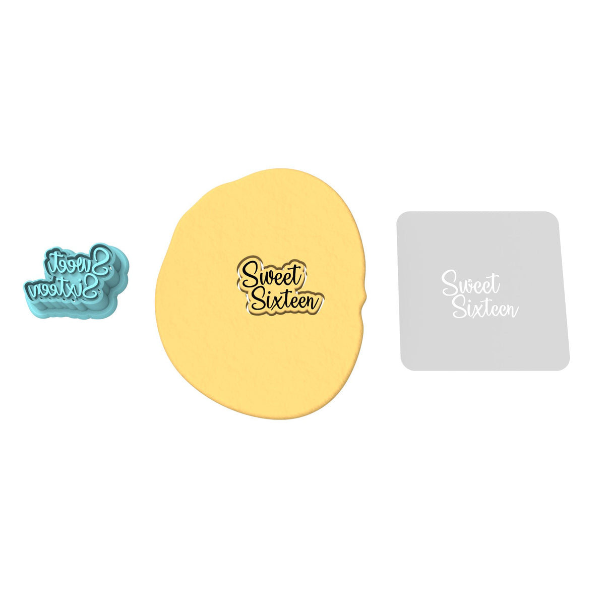 Sweet Sixteen Cookie Cutter | Stamp | Stencil #2
