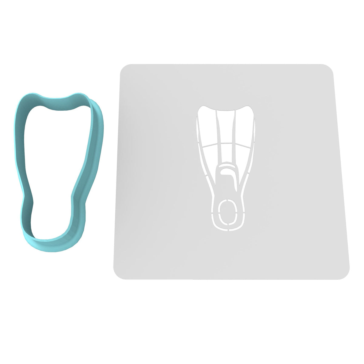 Swim Flipper Cookie Cutter | Stamp | Stencil #1