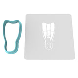 Swim Flipper Cookie Cutter | Stamp | Stencil #1