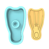 Swim Flipper Cookie Cutter | Stamp | Stencil #1