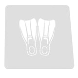 Swim Flipper Pair Cookie Cutter | Stamp | Stencil #1