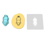 Swimsuit Cutter and Stamp Cookie Cutter | Stamp | Stencil #1