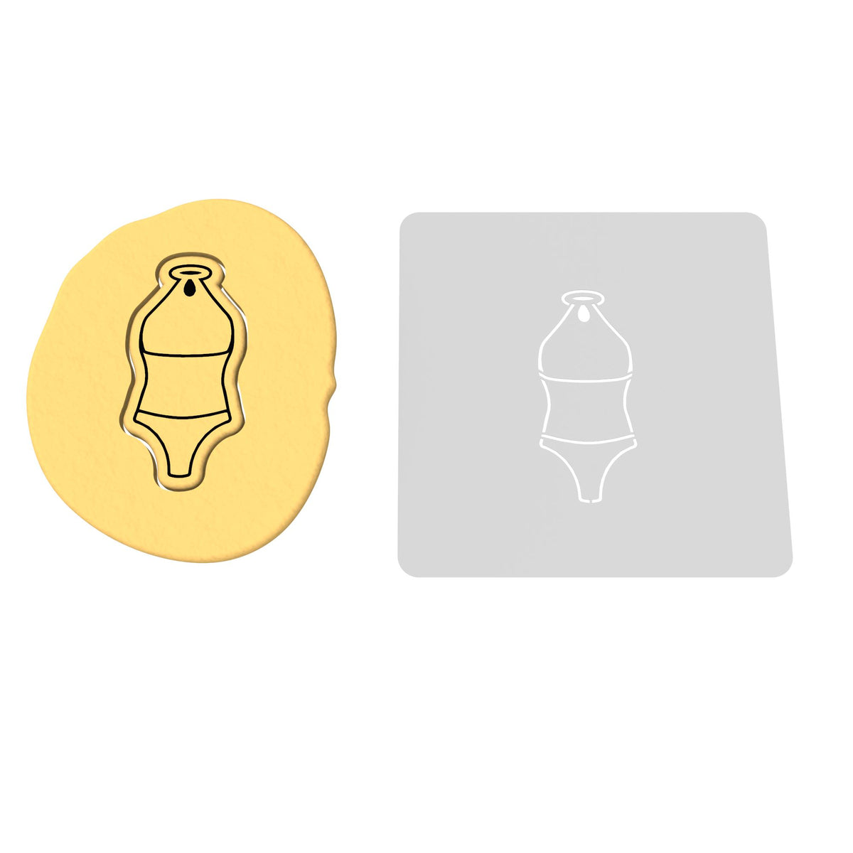 Swimsuit Cutter and Stamp Cookie Cutter | Stamp | Stencil #10