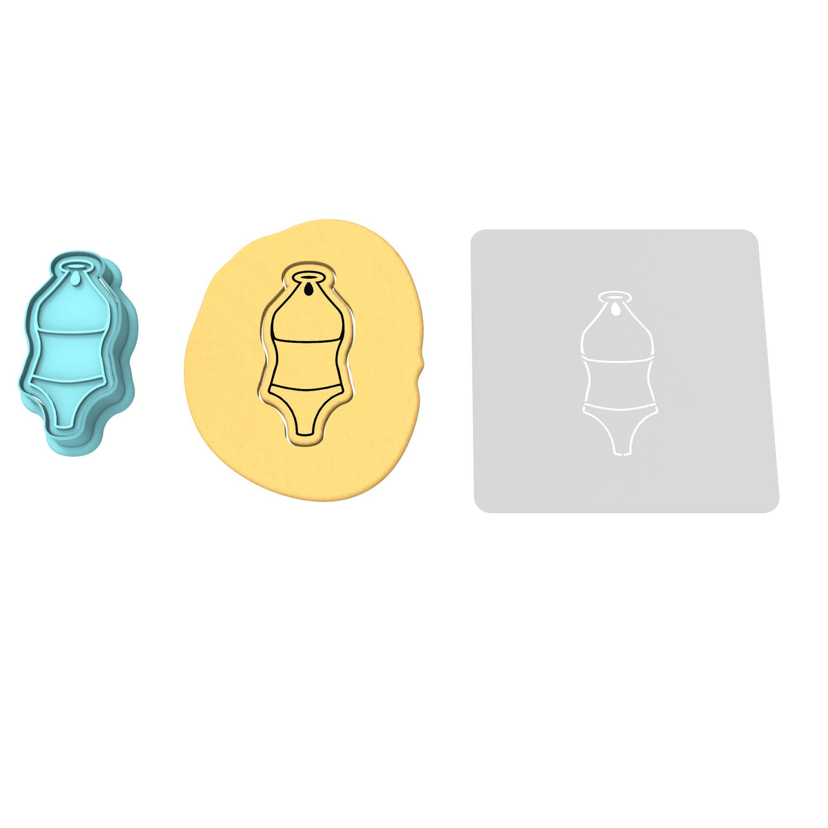 Swimsuit Cutter and Stamp Cookie Cutter | Stamp | Stencil #10
