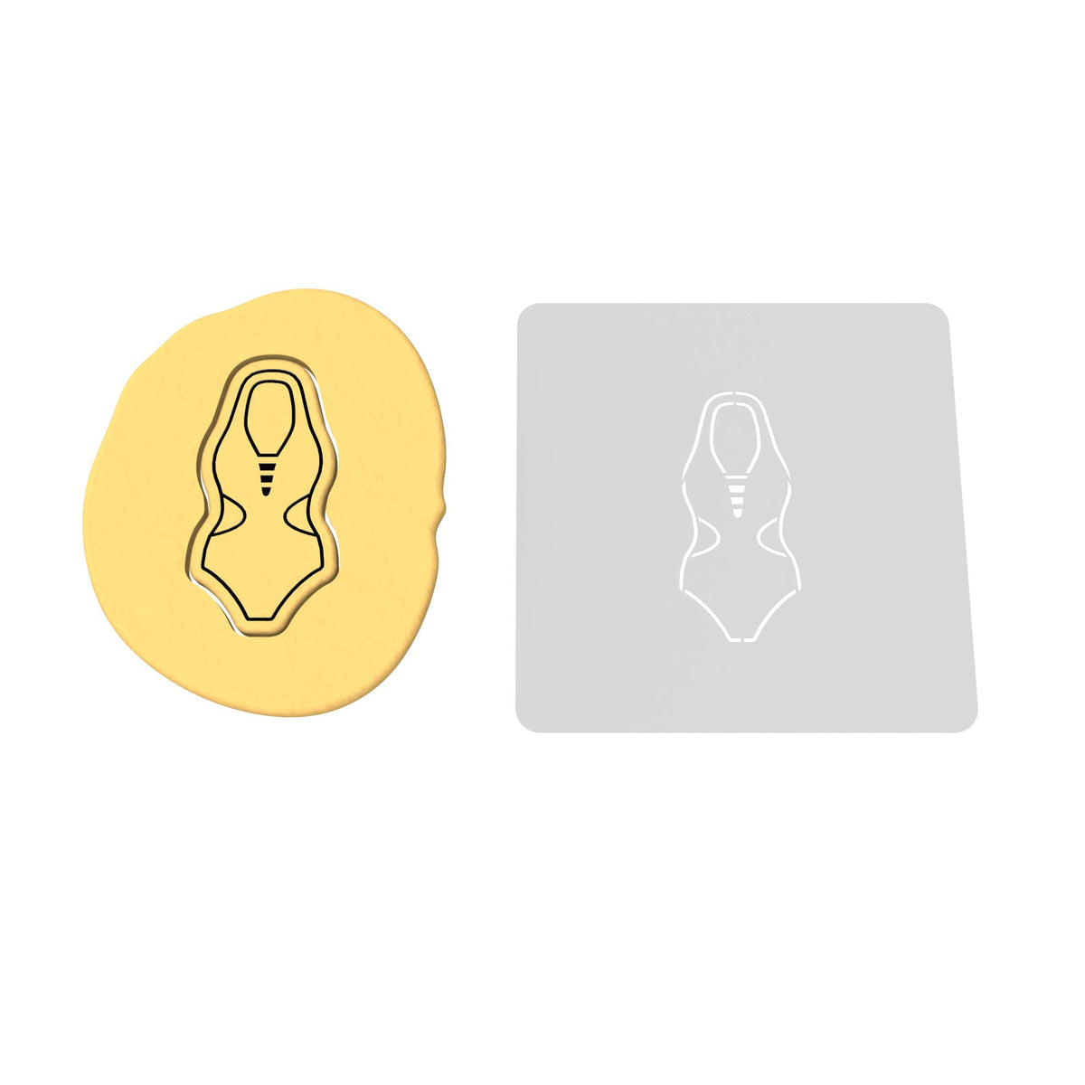 Swimsuit Cutter and Stamp Cookie Cutter | Stamp | Stencil #12