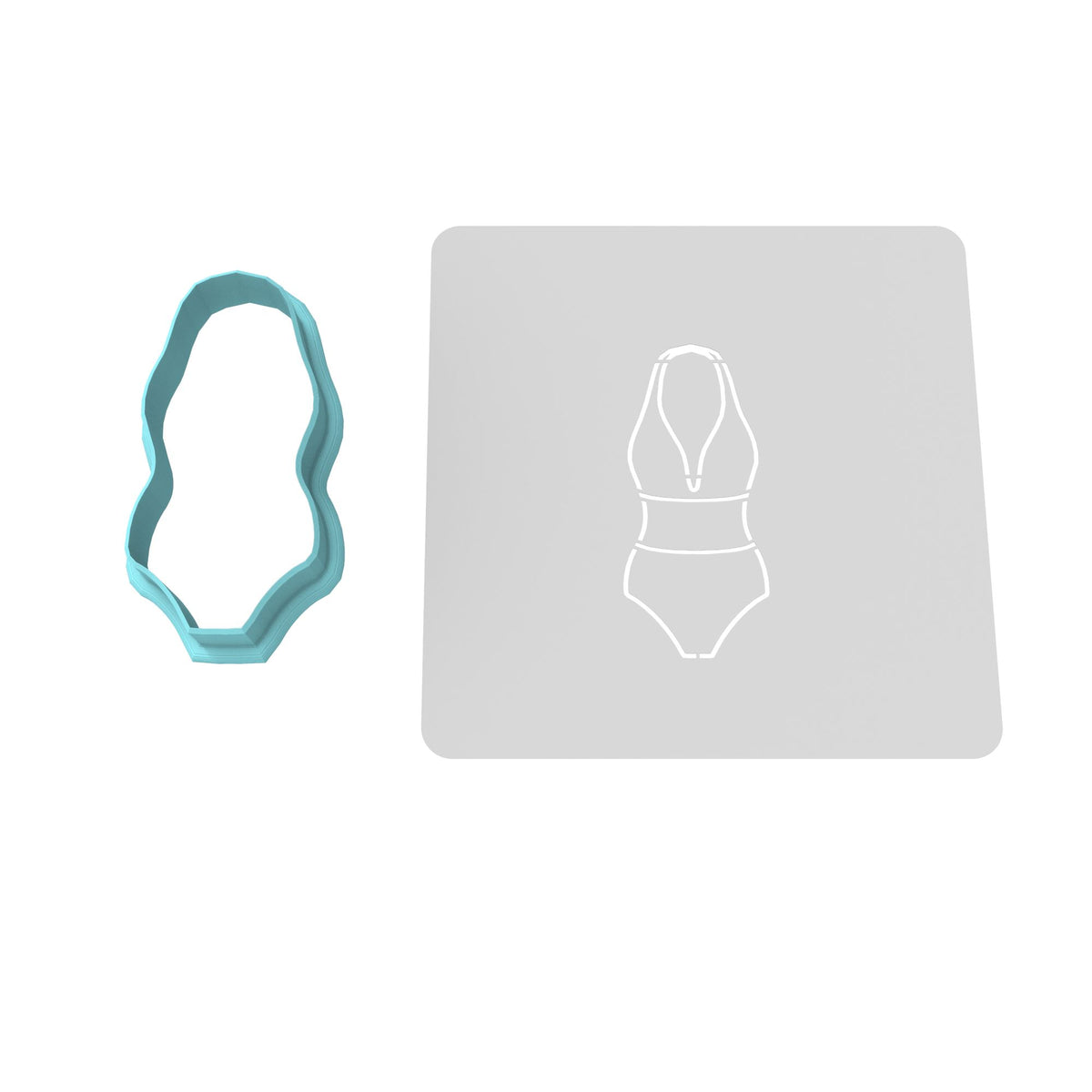 Swimsuit Cutter and Stamp Cookie Cutter | Stamp | Stencil #13
