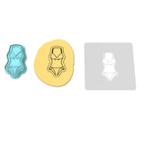 Swimsuit Cutter and Stamp Cookie Cutter | Stamp | Stencil #3