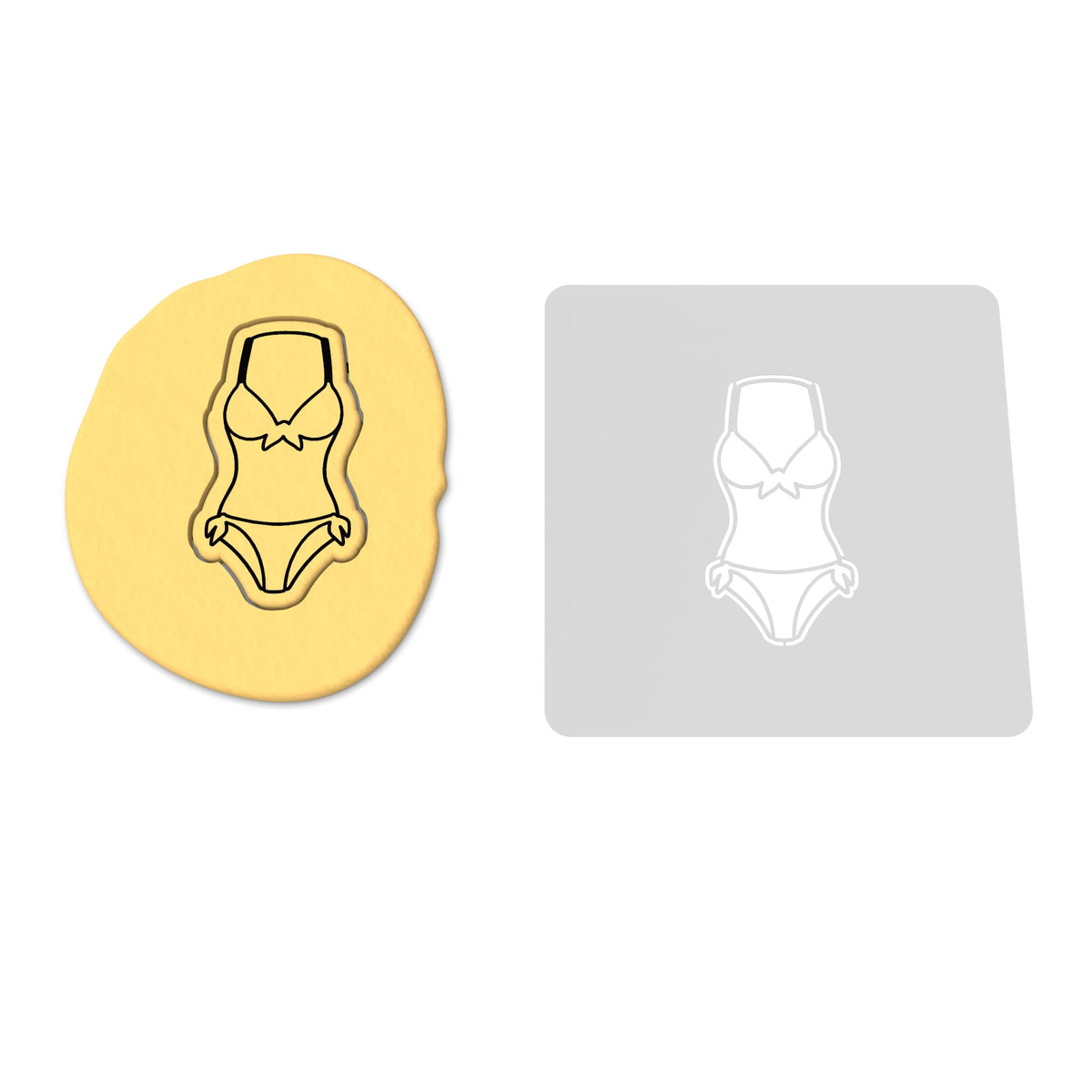 Swimsuit Cutter and Stamp Cookie Cutter | Stamp | Stencil #3