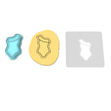 Swimsuit Cutter and Stamp Cookie Cutter | Stamp | Stencil #4