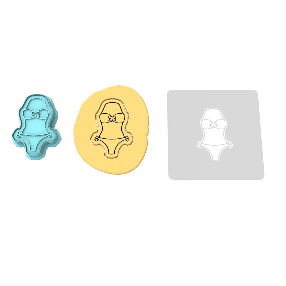 Swimsuit Cutter and Stamp Cookie Cutter | Stamp | Stencil #7