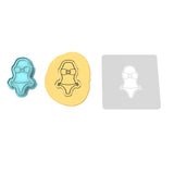 Swimsuit Cutter and Stamp Cookie Cutter | Stamp | Stencil #7