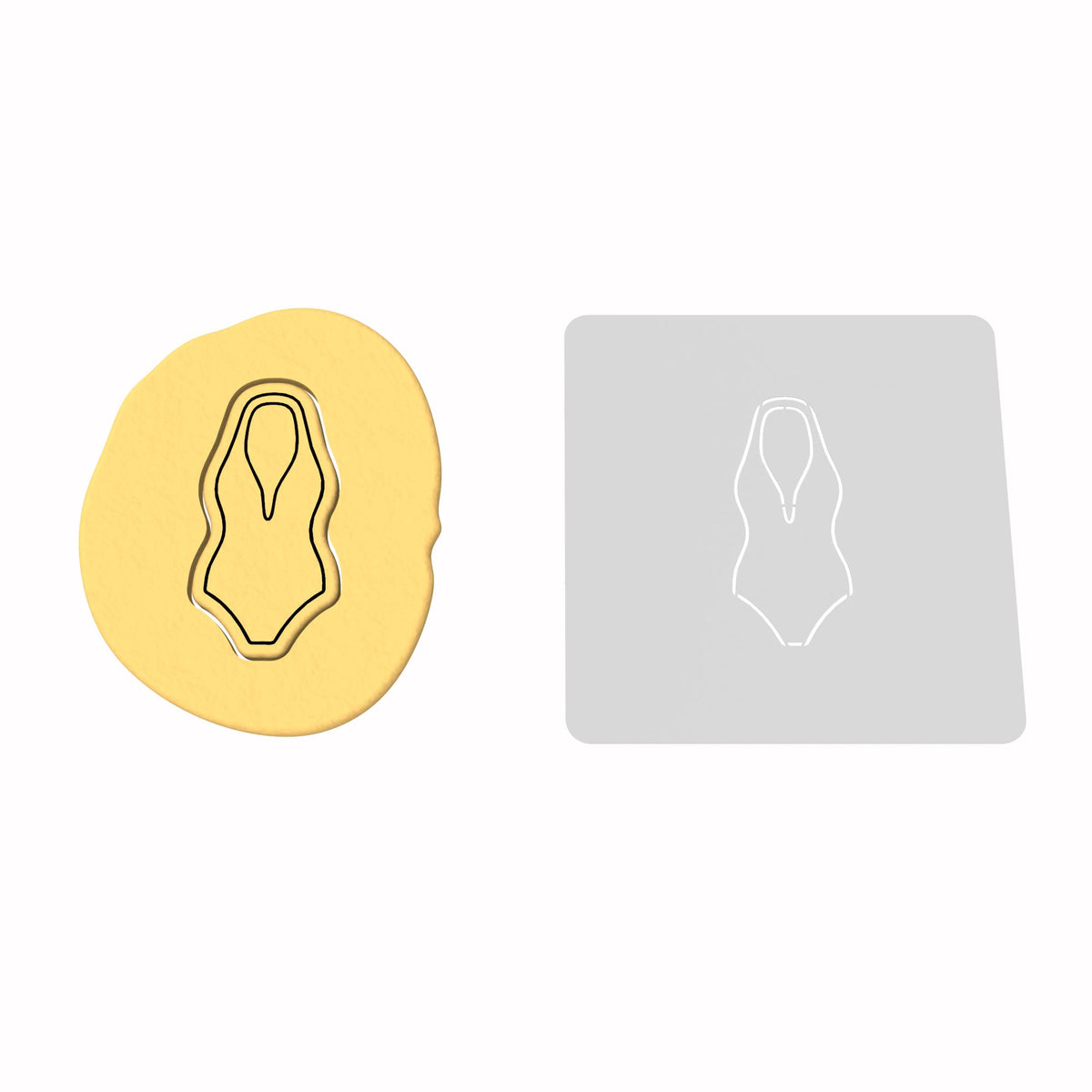 Swimsuit Cutter and Stamp Cookie Cutter | Stamp | Stencil #8