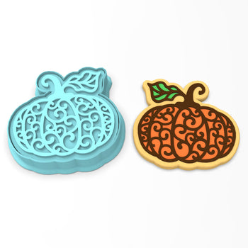 Swirly Pumpkin Cookie Cutter | Stamp | Stencil #1