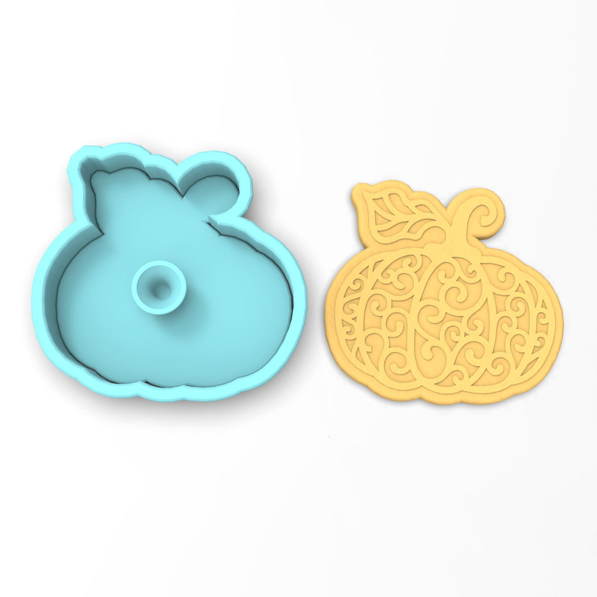 Swirly Pumpkin Cookie Cutter | Stamp | Stencil #1