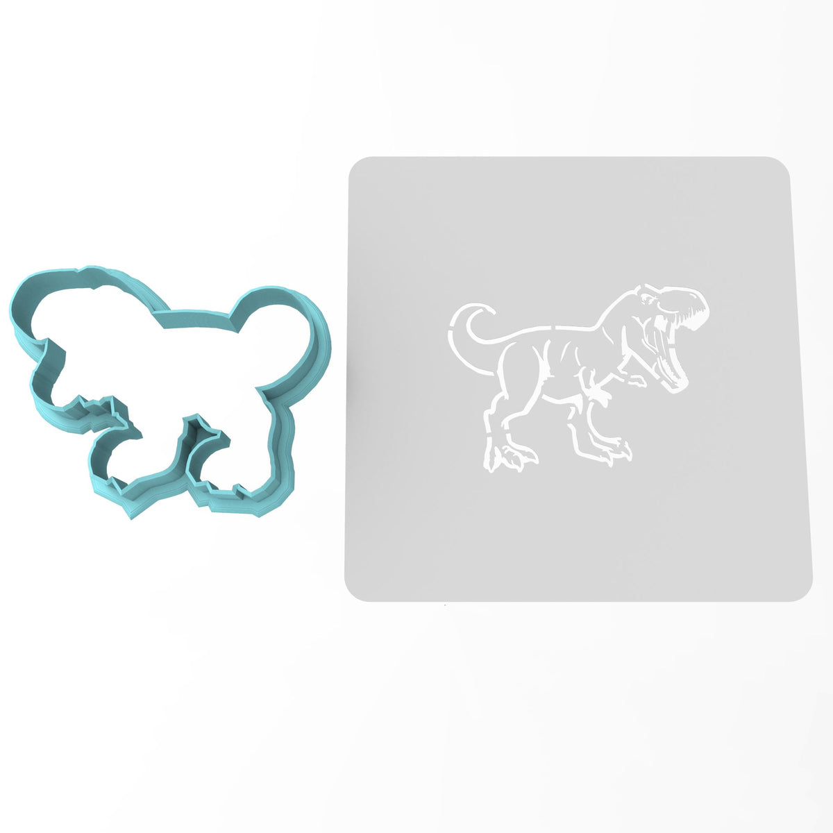 T- Rex Dinosaur Cookie Cutter | Stamp | Stencil #1