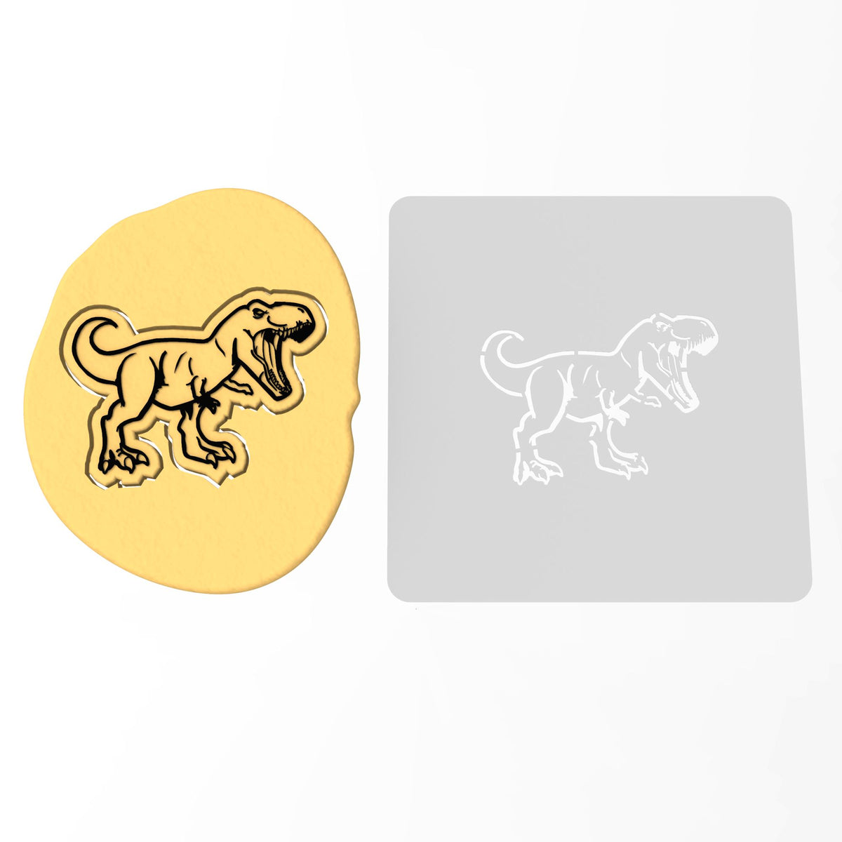 T- Rex Dinosaur Cookie Cutter | Stamp | Stencil #1