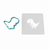 T- Rex Dinosaur Cute Cookie Cutter | Stamp | Stencil #1