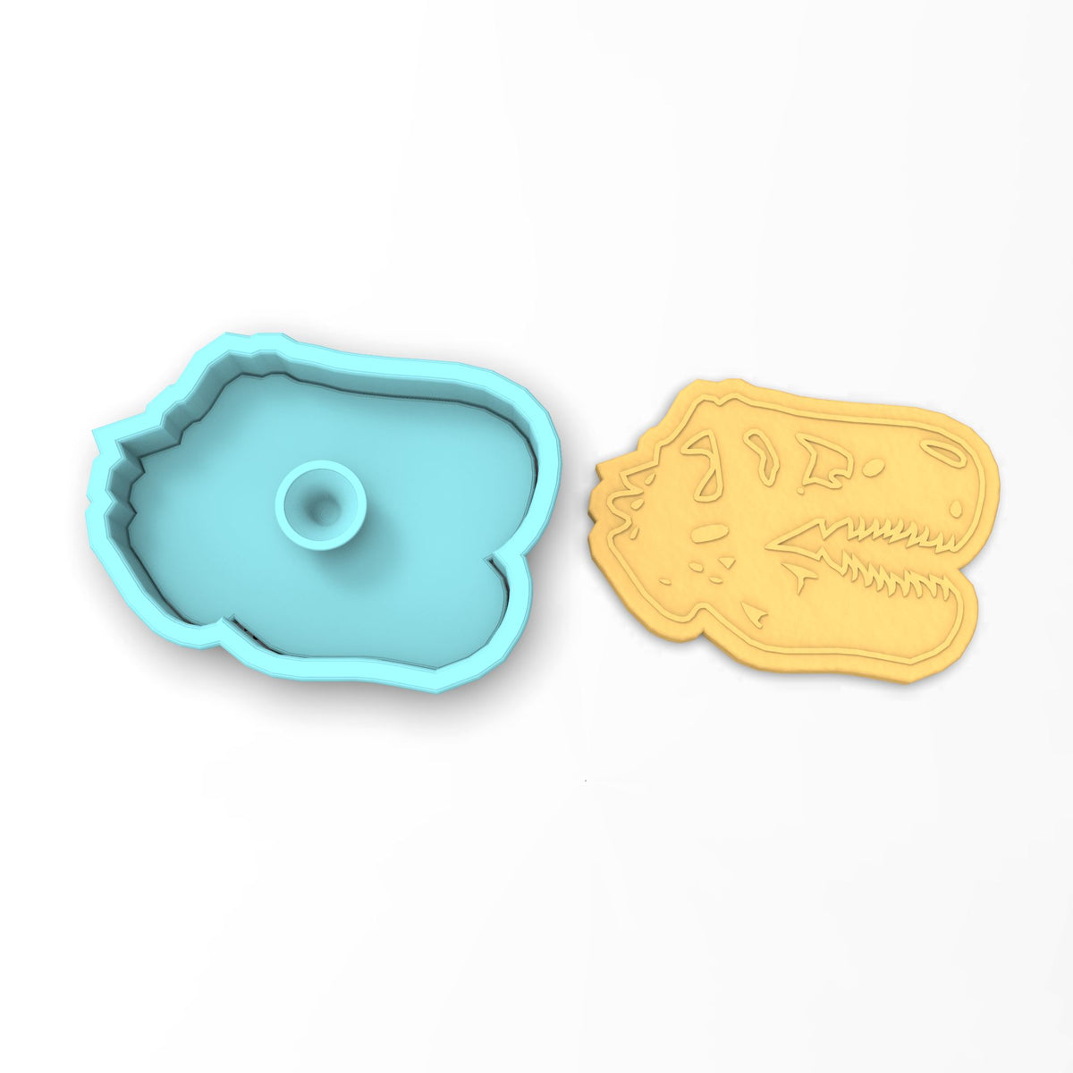 T- Rex Skull Cookie Cutter | Stamp | Stencil #1