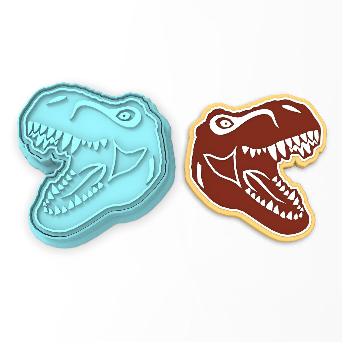 T-Rex Skull Cookie Cutter | Stamp | Stencil #2
