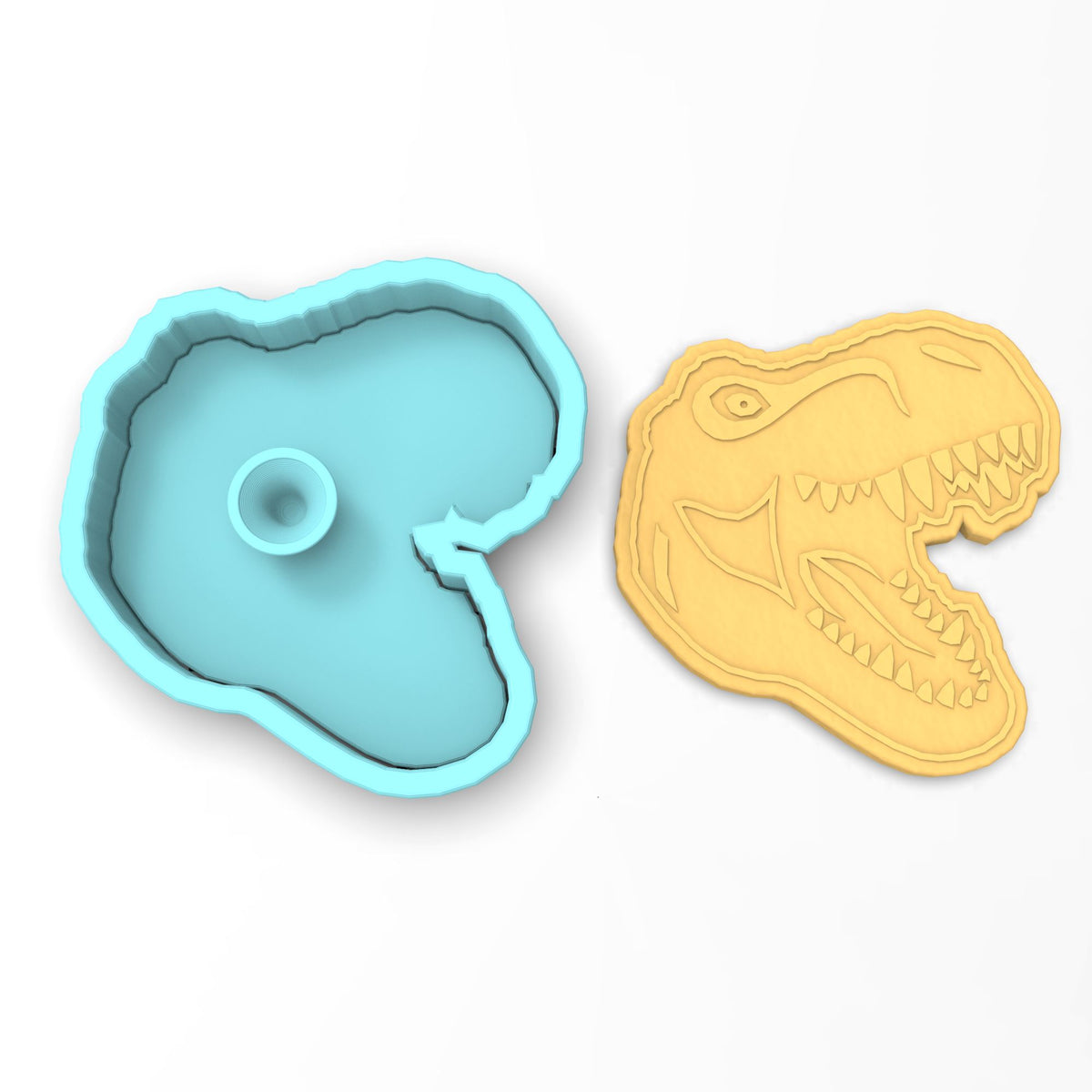 T-Rex Skull Cookie Cutter | Stamp | Stencil #2