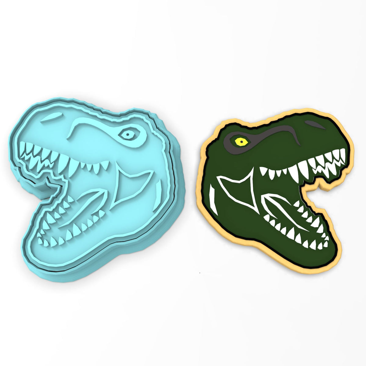 T-Rex Skull Cookie Cutter | Stamp | Stencil #2