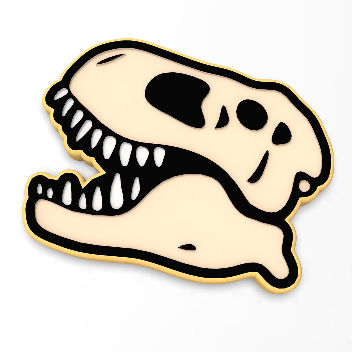 T-Rex Skull Cookie Cutter | Stamp | Stencil #3