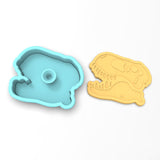 T-Rex Skull Cookie Cutter | Stamp | Stencil #3