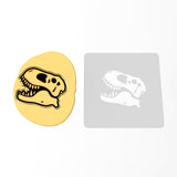 T-Rex Skull Cookie Cutter | Stamp | Stencil #3