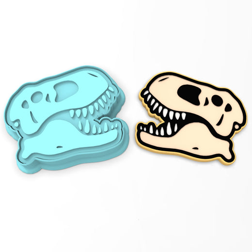 T-Rex Skull Cookie Cutter | Stamp | Stencil #3