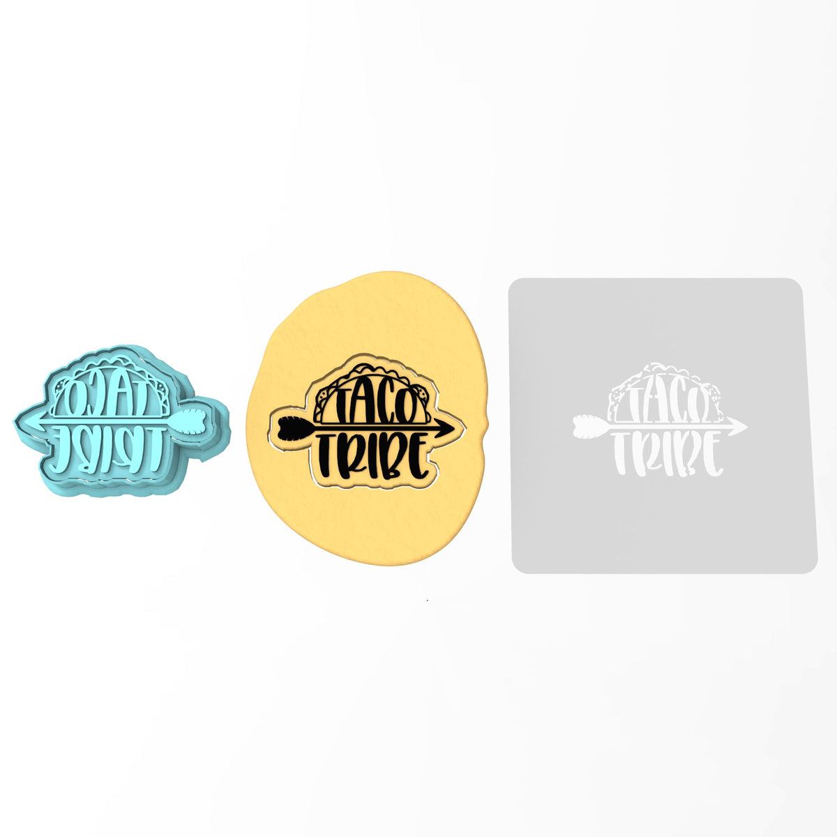 Taco Tribe Cookie Cutter | Stamp | Stencil #1