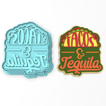 Tacos & Tequila Cookie Cutter | Stamp | Stencil #1