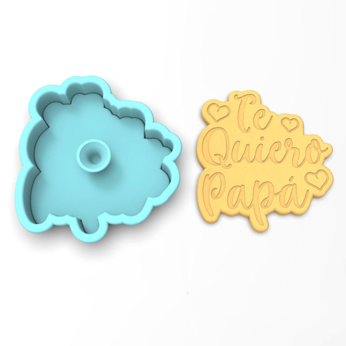 Te Quiero Papa Cookie Cutter | Stamp | Stencil #1