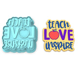 Teach Love Inspire Cookie Cutter | Stamp | Stencil #1