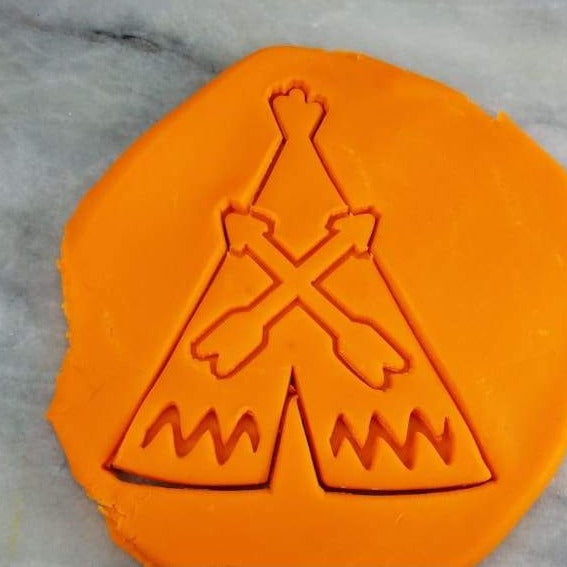 Teepee Cookie Cutter  Outline & Stamp #2