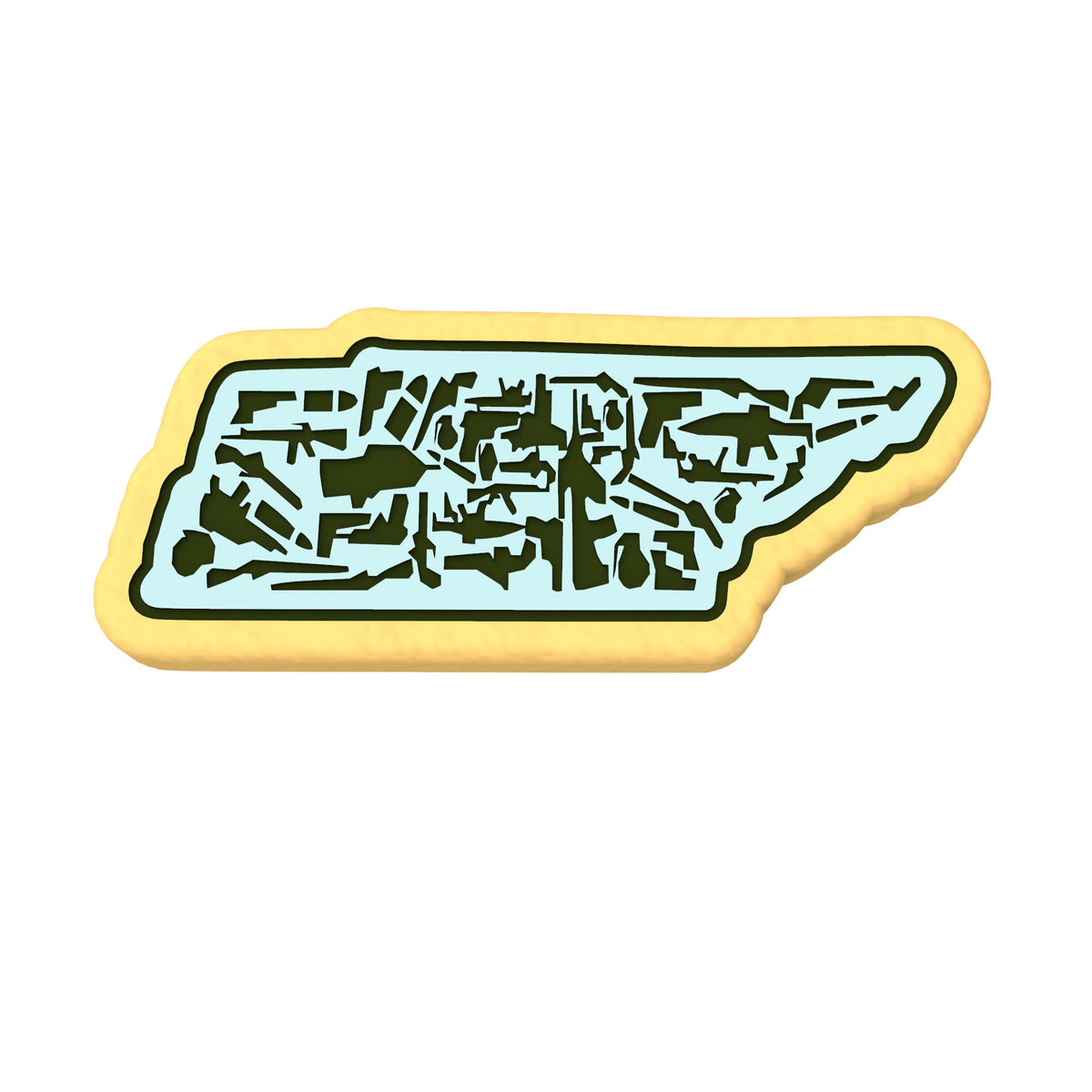 Tennessee Guns Cookie Cutter | Stamp | Stencil #1 Boys/ Army / Outdoorsman Cookie Cutter Lady 