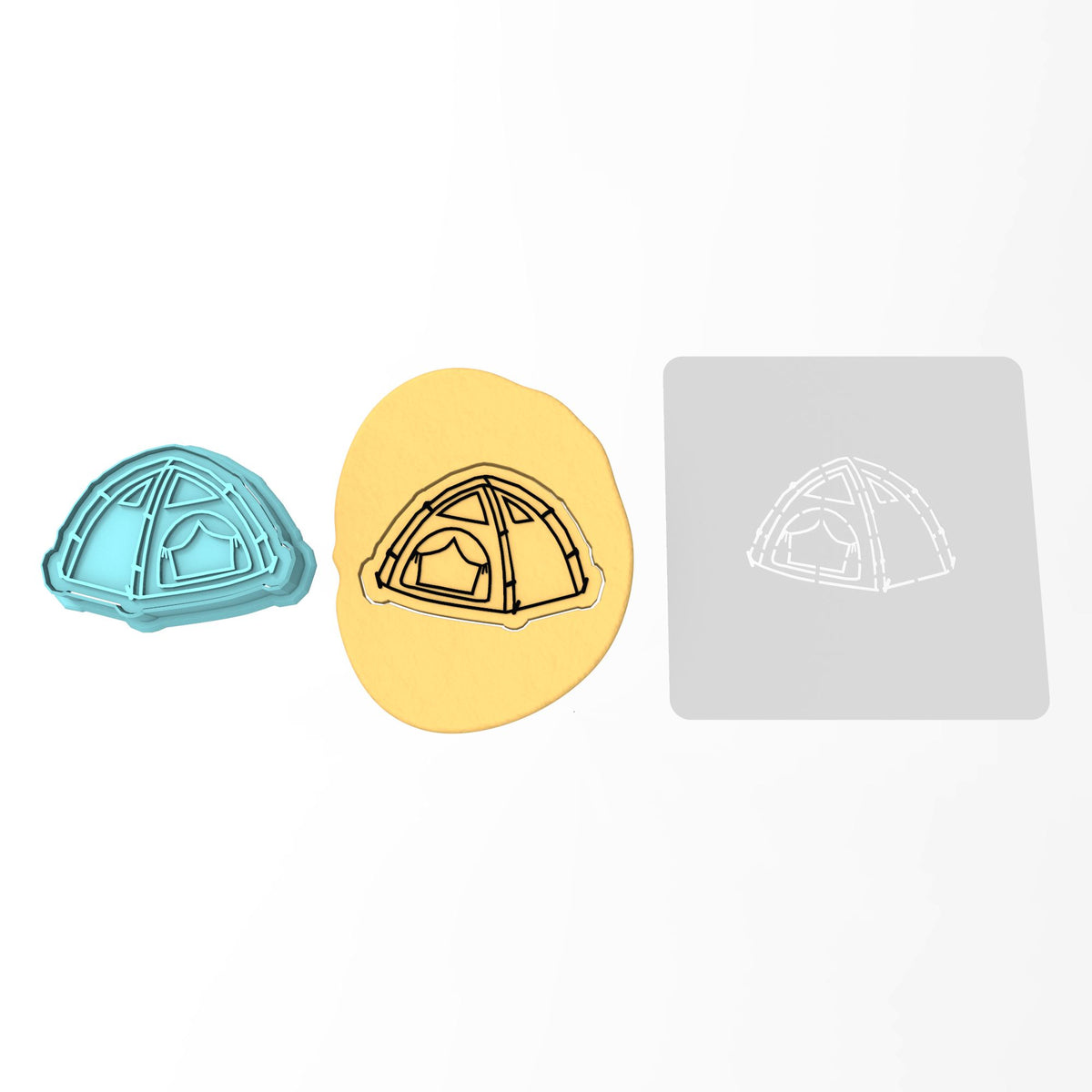 Tent Cookie Cutter | Stamp | Stencil #1