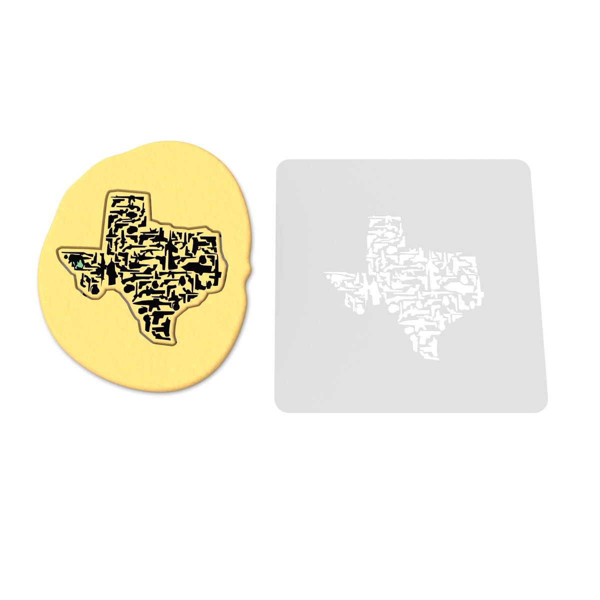 Texas Guns Cookie Cutter | Stamp | Stencil #1 Boys/ Army / Outdoorsman Cookie Cutter Lady 2 Inch Small Cupcake Stamp Only Yes