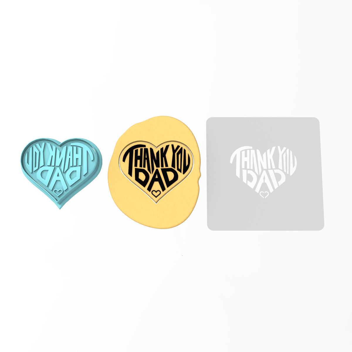 Thank You Dad Cookie Cutter | Stamp | Stencil #1