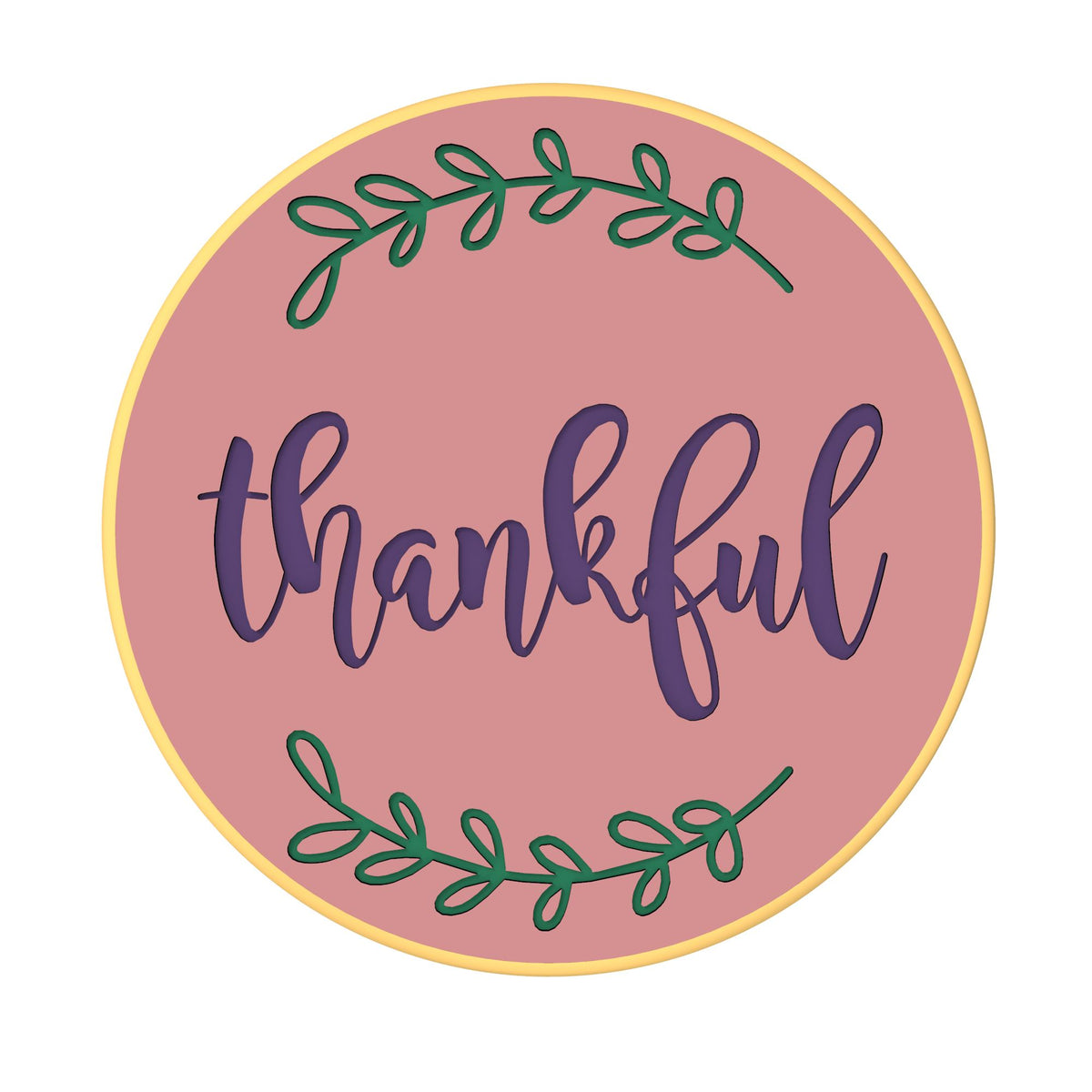 Thankful Cookie Cutter  Outline & Stamp #1