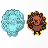 Thanksgiving Cookie Cutter | Stamp | Stencil #3 Halloween / Fall Cookie Cutter Lady 2 Inch Small Cupcake Cutter + Stamp No