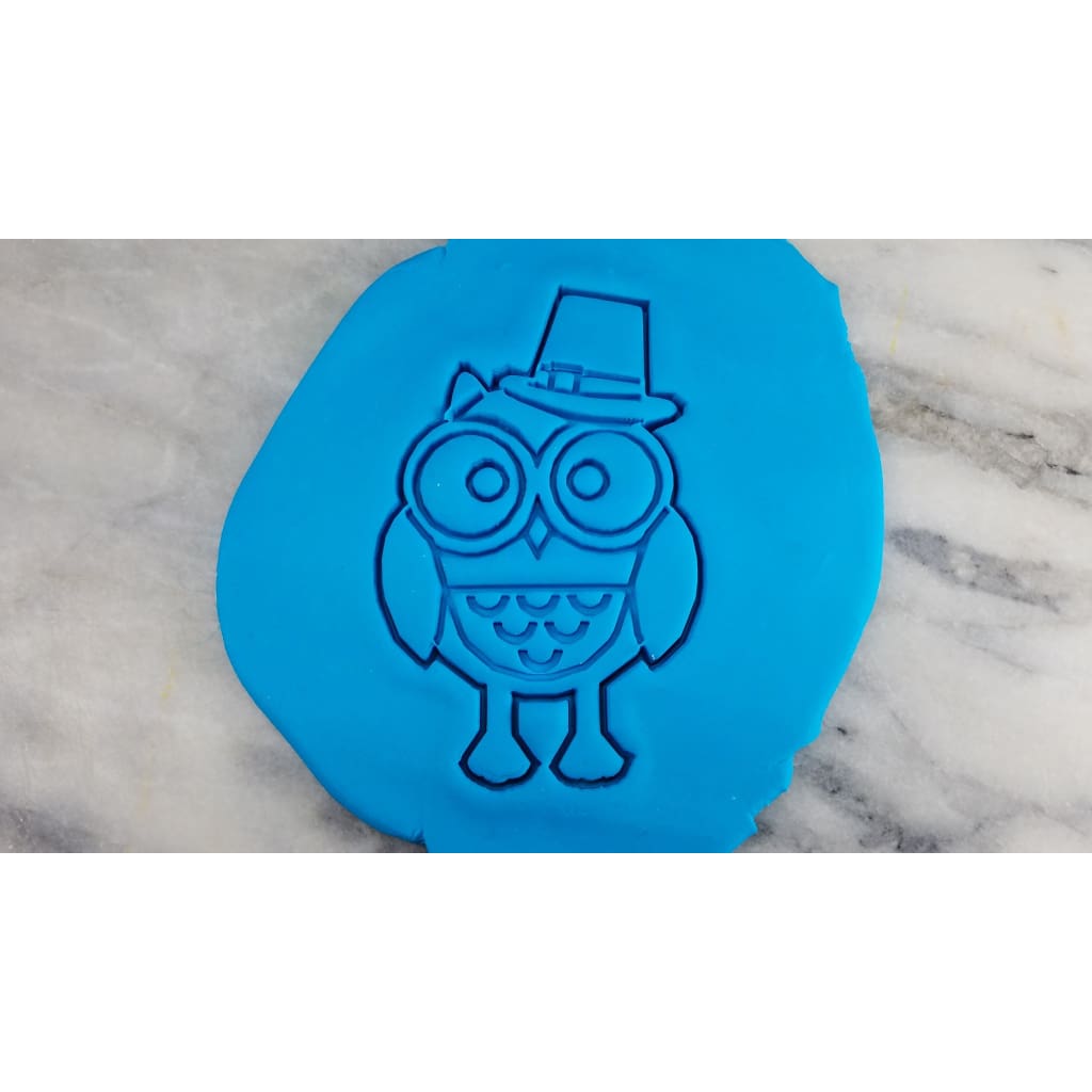 Thanksgiving Pilgrim Owl Cookie Cutter  Outline & Stamp #1