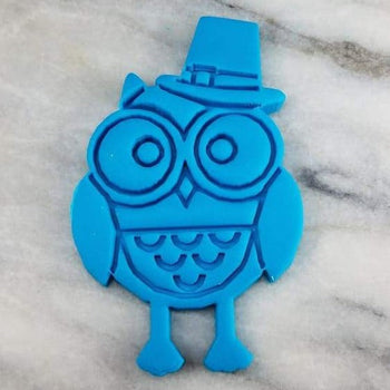 Thanksgiving Pilgrim Owl Cookie Cutter  Outline & Stamp #1