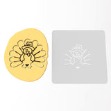 Thanksgiving Pilgrim Turkey Cookie Cutter | Stamp | Stencil #2