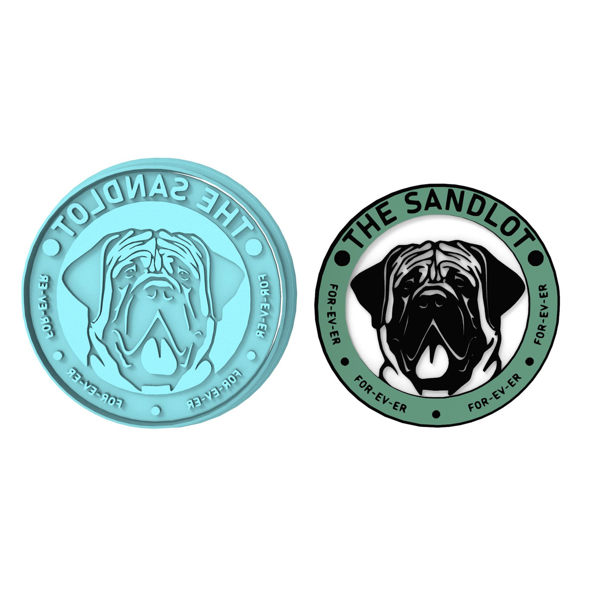The Beast Sandlot Forever Cookie Cutter | Stamp | Stencil #1 4th of july Cookie Cutter Lady MINI - 2 Inches (5cm) **BUNDLE** Cutter + Stamp 