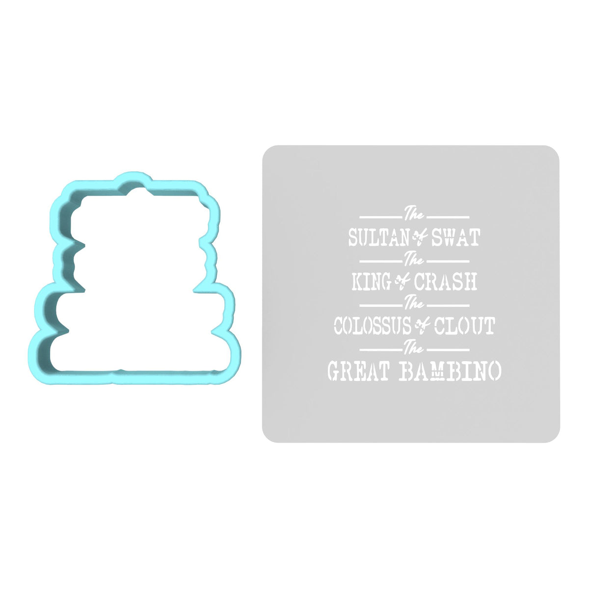 The Great Bambino Cookie Cutter | Stamp | Stencil #1 4th of july Cookie Cutter Lady MINI - 2 Inches (5cm) **BUNDLE** Cutter + Stencil 